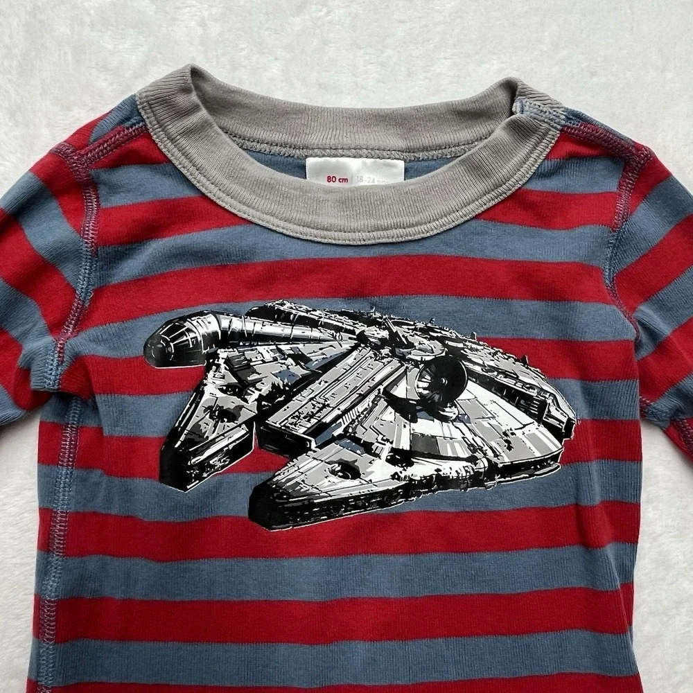 Hanna Andersson Star Wars Millenium Falcon Pajamas‎ Boy 18-24m Organic Cotton